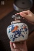 观云拟古青花斗彩多子多福锡盖茶仓 商品缩略图9