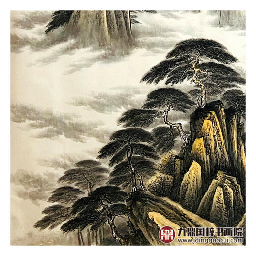 侯志明《泰山雄姿》120*120cm 山水斗方作品办公室/客厅挂画 商品图6