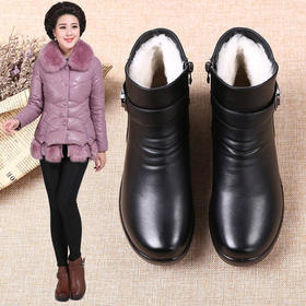 YF-182秋冬季保暖中老年休闲防滑妈妈鞋棉鞋