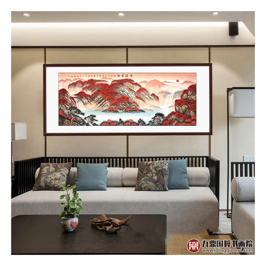 侯志明《鸿运当头》68*178cm 山水横幅作品 茶室/客厅挂画 商品图2