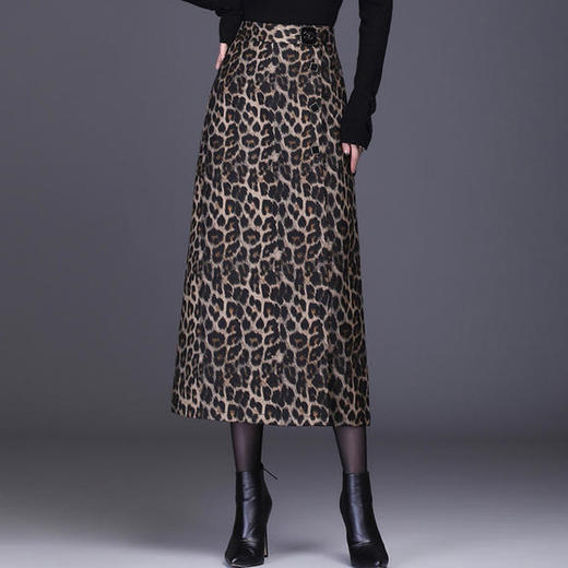 豹纹半身裙，显瘦包臀裙直筒裙MYX-7877 商品图0