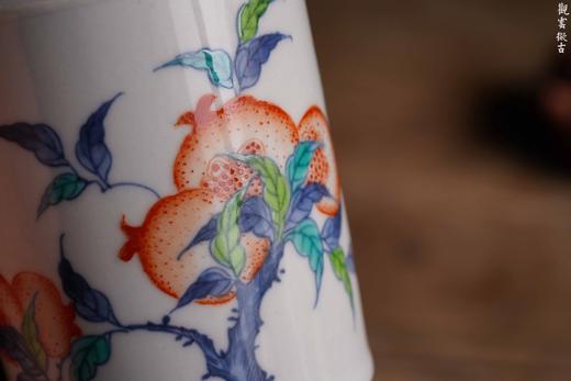 茶道配件-茶叶罐-青花斗彩锡口随身仓 商品图8