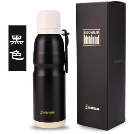 杯具熊 运动保温水杯 黑/玫红/白【中】 商品图1