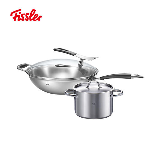 菲仕乐 多层钢炒锅家庭汤锅两件组 商品图0