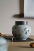 茶道配件-茶叶罐-粉彩兰花锡口茶仓 商品缩略图5