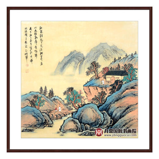 侯志明《山水作品》68*68cm 山水斗方作品 茶室/客厅挂画 商品图3