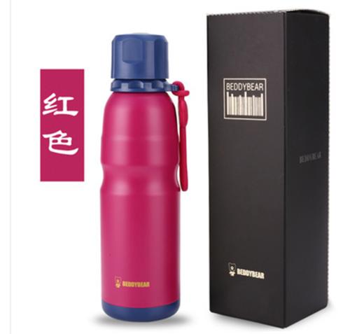 杯具熊 运动保温水杯 黑/玫红/白【中】 商品图2