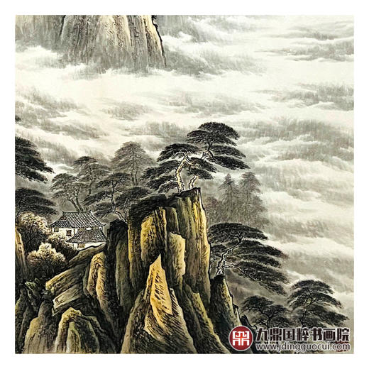 侯志明《泰山雄姿》120*120cm 山水斗方作品办公室/客厅挂画 商品图7