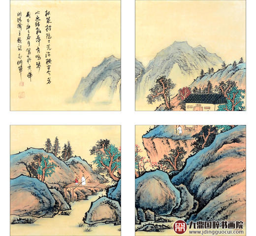 侯志明《山水作品》68*68cm 山水斗方作品 茶室/客厅挂画 商品图5