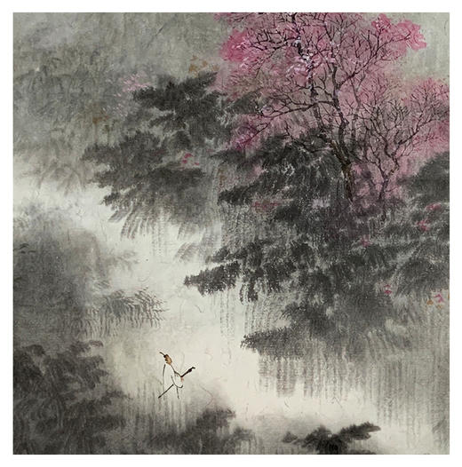 任大庆-真迹-山水画《君至即是花开》 客厅 玄关 书房 办公室 商品图3