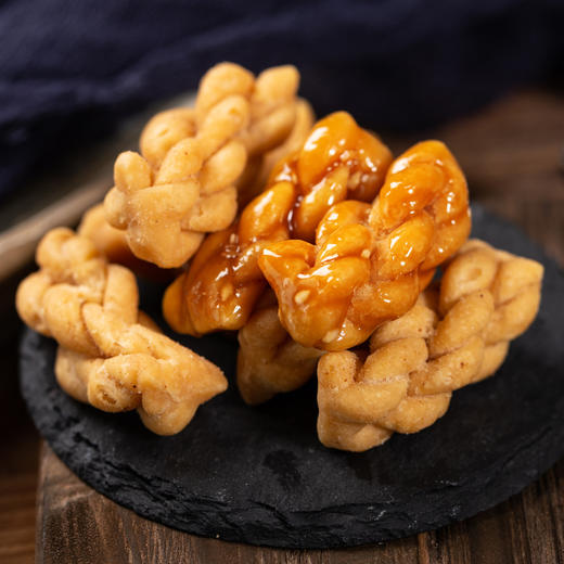 双拼日式迷你 小麻花 360g/箱 约40包 酥脆可口 红糖味VS椒盐味 吃一口就爱上 佬食仁 包邮 商品图1