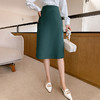 欧芮儿高腰显瘦纯色A字半身裙女早新品OL职业中长款裙子 商品缩略图2