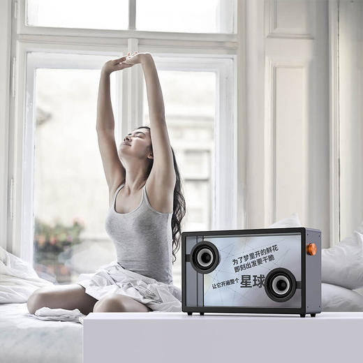MorrorArt 悬浮歌词透明蓝牙音箱 蓝牙字幕复古家用音响送礼节日礼物 商品图7