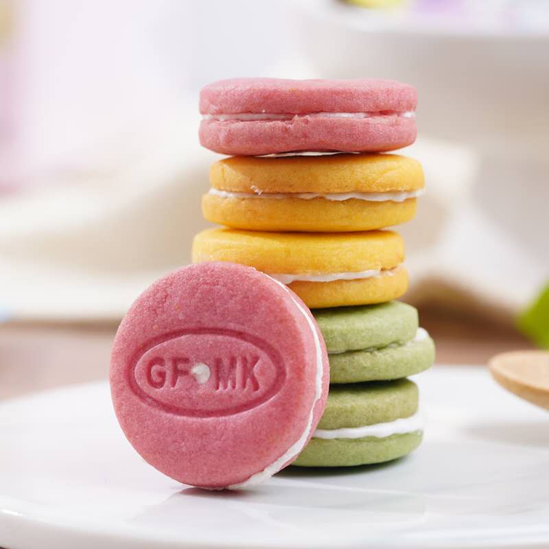 马卡龙夹心饼干328g1箱2箱广沣下午茶零食网红饼干