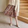 欧芮儿复古花朵提花半身裙女2022夏季新款高腰中长款碎花A字伞裙 商品缩略图2