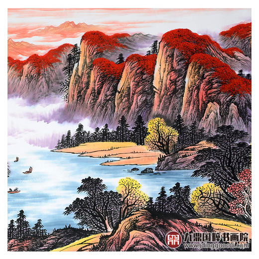 侯志明《鸿运当头》98*240cm 山水横幅作品 办公室/客厅挂画 商品图5