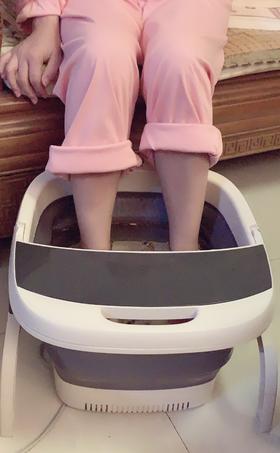 【中年少女的私人按摩师】【40°恒温泡脚、可折叠不占地方】自动恒温加热泡脚足浴盆，模拟中医按摩穴位