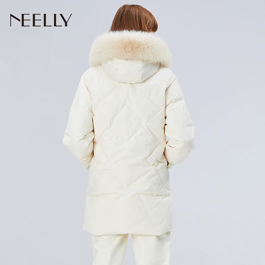 NEELLY/纳俪冬季新款连帽宽松中长面包服羽绒服厚外套韩版女ND1909CGL615 商品图2