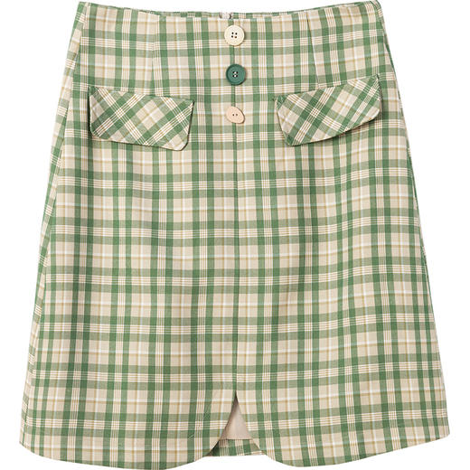 欧芮儿高腰显瘦格子半身裙女新品通勤百搭少女A字短裙ins 商品图3