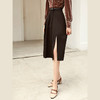 欧芮儿法式通勤优雅高腰显瘦半身裙女开叉中长款A字裙 商品缩略图1