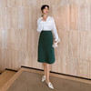 欧芮儿高腰显瘦纯色A字半身裙女早新品OL职业中长款裙子 商品缩略图1