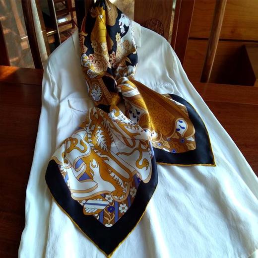 丁摩  难得一见的配色 礼盒装真丝大方巾百分百桑蚕丝丝巾百搭围巾披肩两用 商品图7