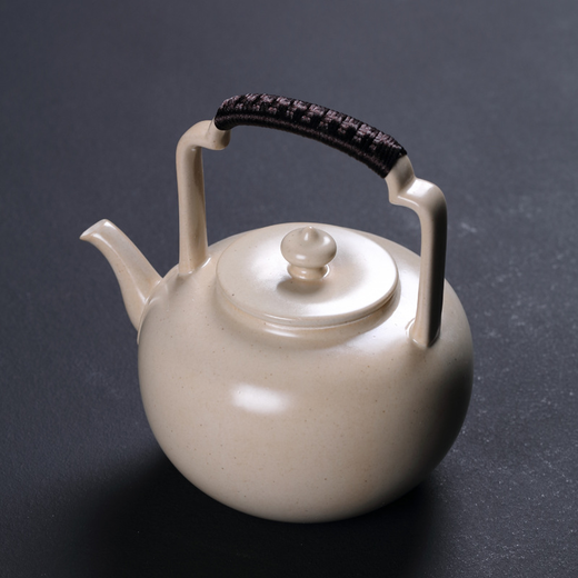 煮茶壶-苏打釉陶壶提梁煮茶壶