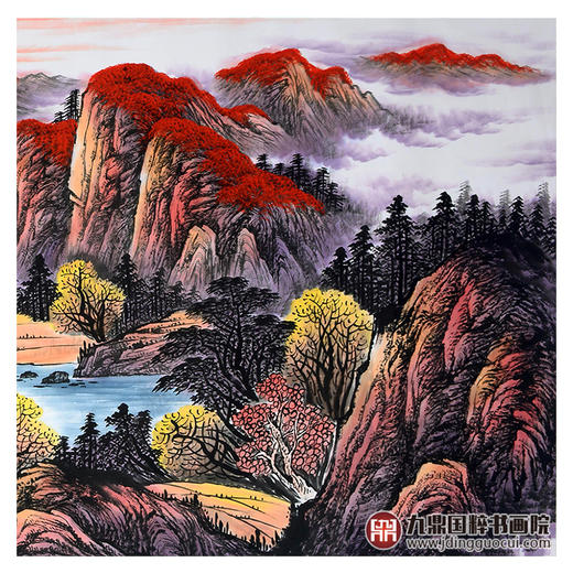 侯志明《鸿运当头》98*240cm 山水横幅作品 办公室/客厅挂画 商品图6