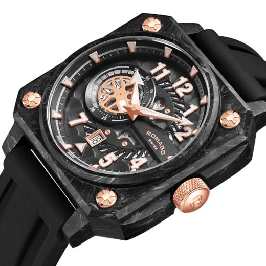Romago SWISS 碳霸系列腕表 坦克黑色 RM097-BKRG 商品图2
