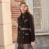 OLrain欧芮儿法式黑色双面呢毛呢外套女秋冬短款羊毛大衣 商品缩略图3