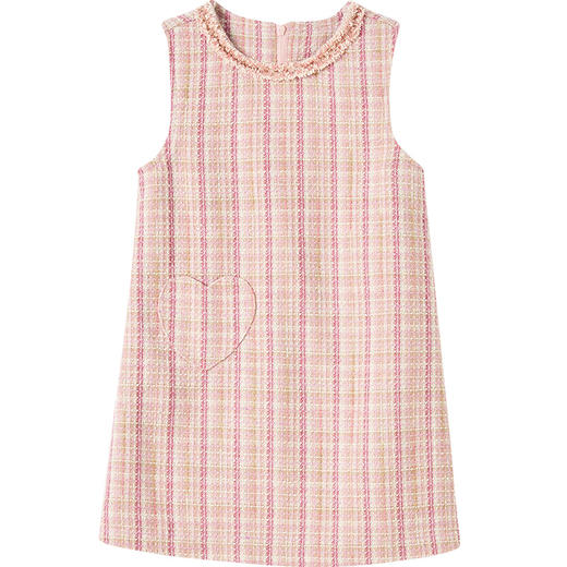 笛莎童装女童连衣裙2020冬季新款儿童时尚小香风裙子宝宝背心裙 商品图4