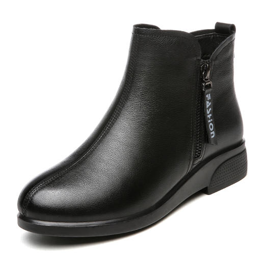 信诺妈妈棉鞋女2020新款冬季加绒保暖中老年棉鞋防滑加厚真皮短靴 商品图3