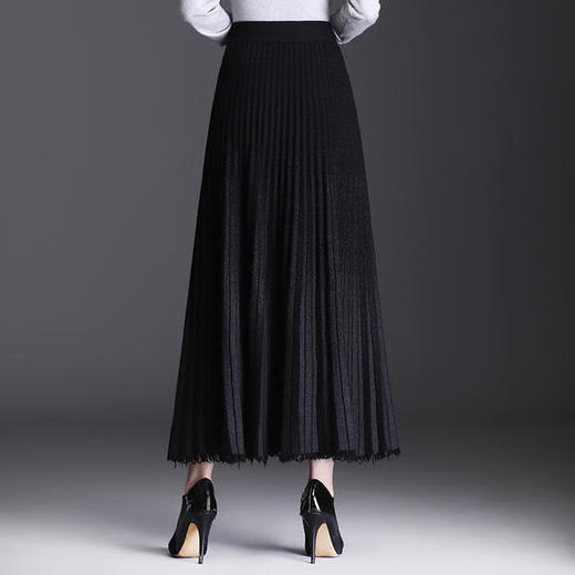 AL2296气质羊毛混纺渐变色A字半身裙 商品图4