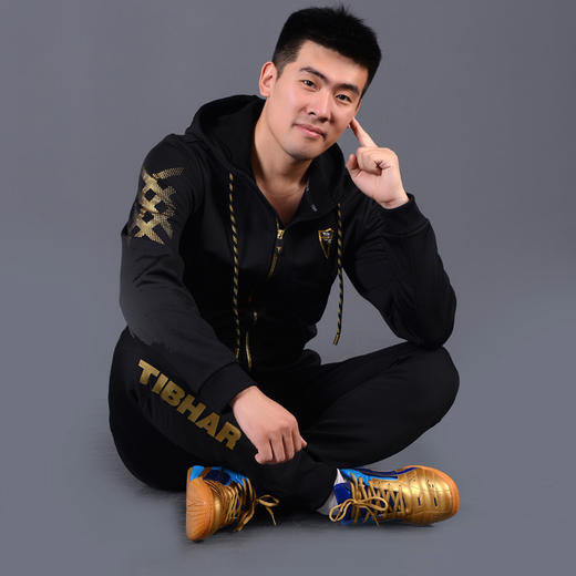 挺拔Tibhar 02003 斯特拉弹力超细复合加绒运动套装 （卫衣+长裤） 黑金色 告别臃肿 一件过冬！ 商品图4