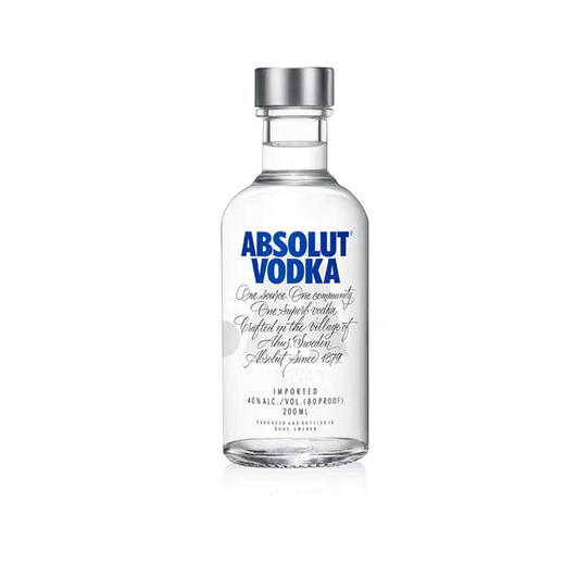 绝对伏特加（原味）酒200ML 商品图0