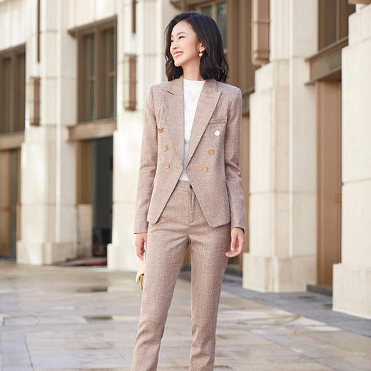 XZ-NJY652秋新款英伦风气质复古修身西装套装 商品图0