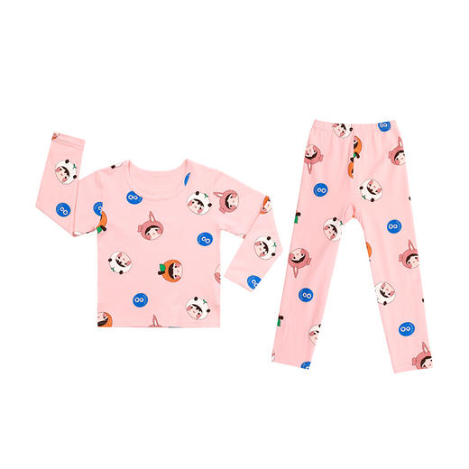 雅黛丽儿童时尚秋衣秋裤套装女童棉氨内衣裤宝宝保暖睡衣长袖长裤DYL01607 商品图1