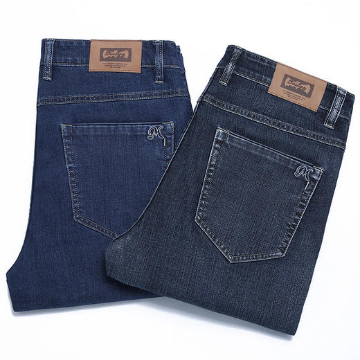 YFT-DKH8099天丝牛仔裤男宽松直筒商务男装2020秋冬新款高腰弹力男式牛仔裤 商品图4