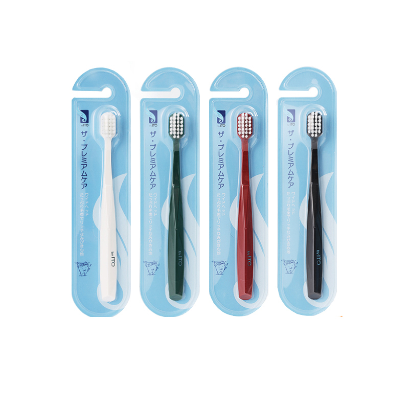 日本ITO 超柔宽头成人牙刷1支装 颜色随机