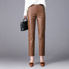 SDN-E62305高腰显瘦烟管裤2020秋冬新款外穿绵羊皮小脚九分裤 商品缩略图4