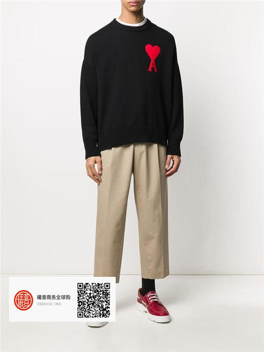 Ami 20秋冬法式极简優雅系列针织毛衣温情慵懒随性，羊毛混纺，无性别风格的单品，男女通合適 四种颜色：黑色，米白，绿色，蓝色， 尺码：S-M-L-XL 商品图5