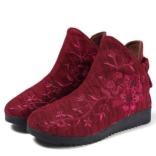 GFLX058冬季新款正版中国风绣花布棉靴 商品图4