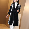 上海旗袍厂SS-10-20623高端双面羊绒大衣女中长款过膝花色拼接复古宽松显瘦羊毛呢外套 商品缩略图0