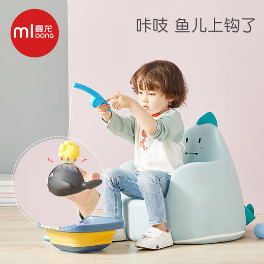 曼龙宝宝钓鱼套装儿童洗澡游泳戏水玩具婴儿小孩磁性益智捞鱼家用 商品图1