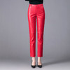 SDN-E62305高腰显瘦烟管裤2020秋冬新款外穿绵羊皮小脚九分裤 商品缩略图3