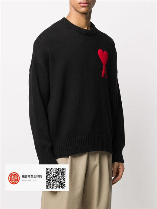 Ami 20秋冬法式极简優雅系列针织毛衣温情慵懒随性，羊毛混纺，无性别风格的单品，男女通合適 四种颜色：黑色，米白，绿色，蓝色， 尺码：S-M-L-XL 商品图6