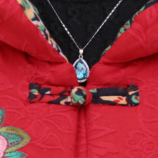 MQ-C1新款优雅气质加绒加厚绣花保暖唐装外套 商品图3