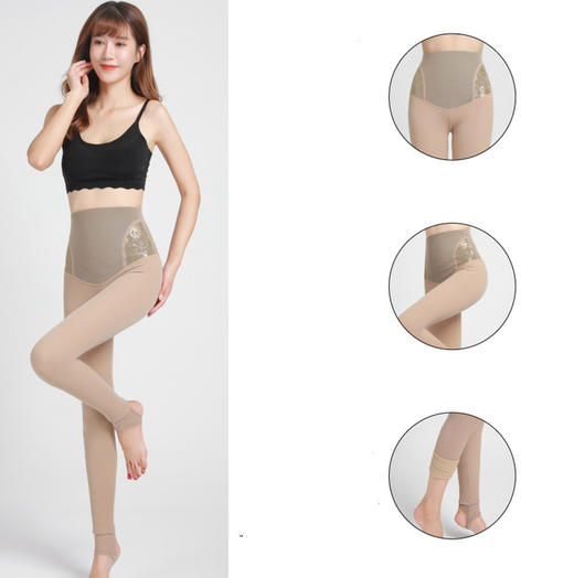 WBFS-67652韩版网纱假透肉光腿神器打底裤收腹提臀美腿打底裤 商品图2