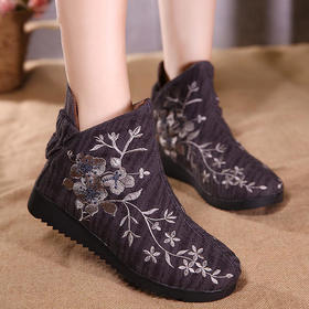 GFLX058冬季新款正版中国风绣花布棉靴