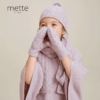 METTE羊绒世家童装100%山羊绒帽子2020秋冬女宝绞花针织保暖帽子 商品缩略图0